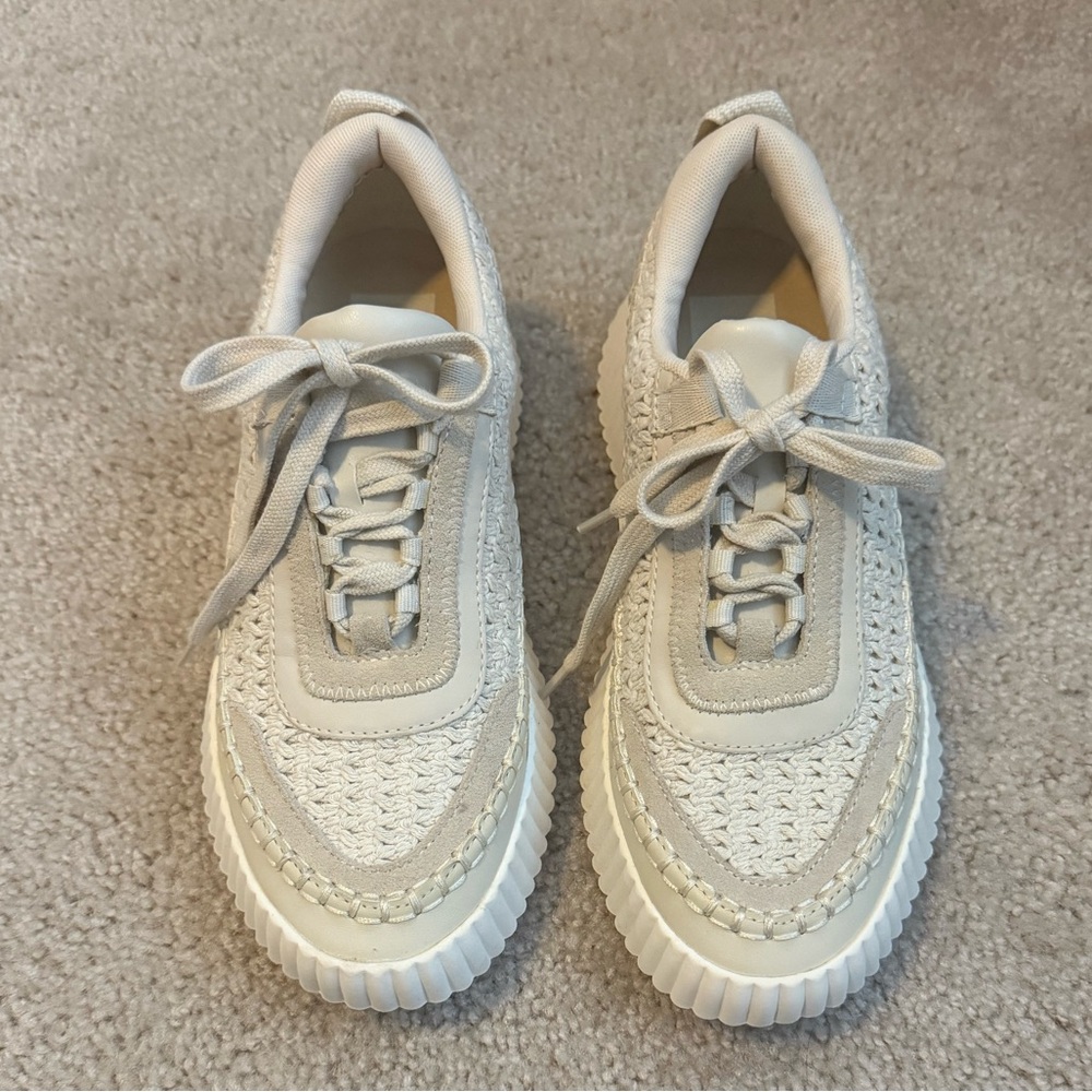 Dolce Vita Dolen Knit Sneakers Sandstone Knit 8.5 NEW - Picture 3 of 6